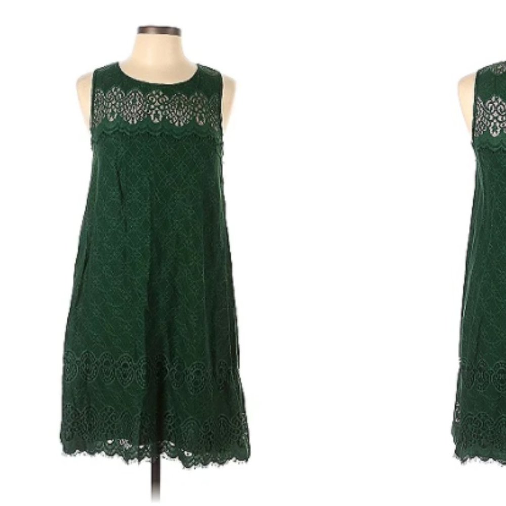 Max Studio Green Lace Casual Dress. size S